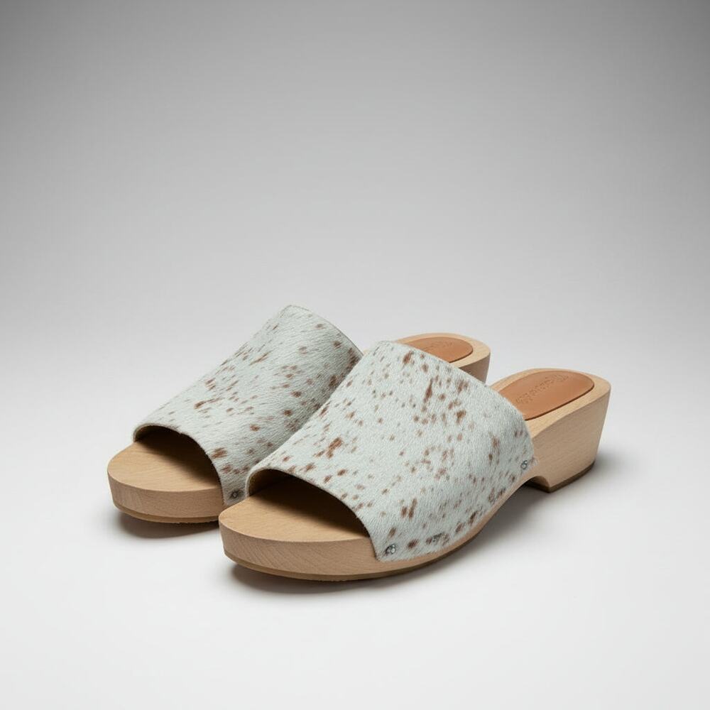 Madewell calf hair slides, size 9.5